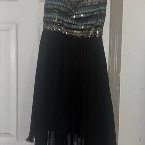 Love Reign Black and Gold Sequin Mini Dress